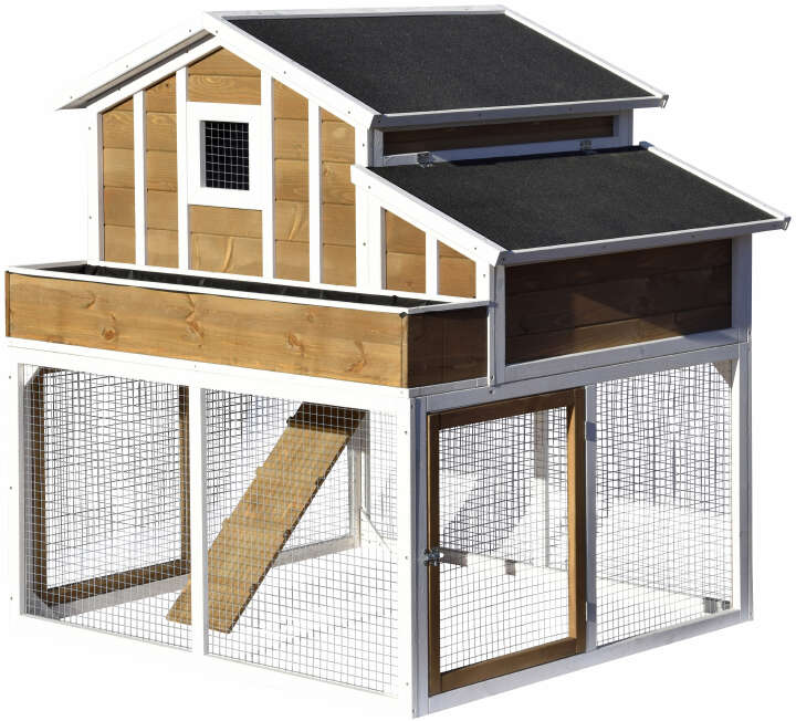 dobar Hühnerstall mit Gehege, Salatbeet, Legebox